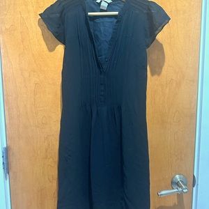 Black knee length sheer dress